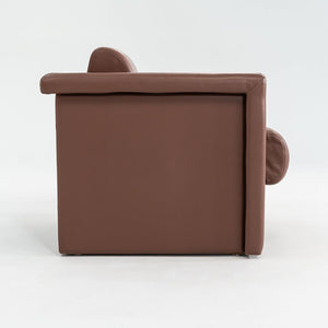2002 Trix and Robert Haussmann for Knoll Lounge Chair Brown Leather Upholstery