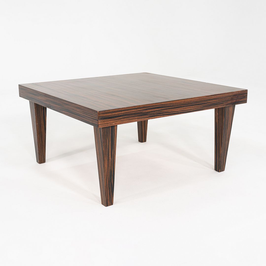 2000s Zanotta Macassar Ebony Coffee / Side Table, Italian Design, 35 Inches