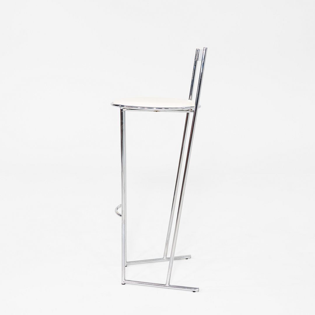 1980s Pair of Postmodern Musme Bar Stools by Emilio Nanni for Fly Line, Italy