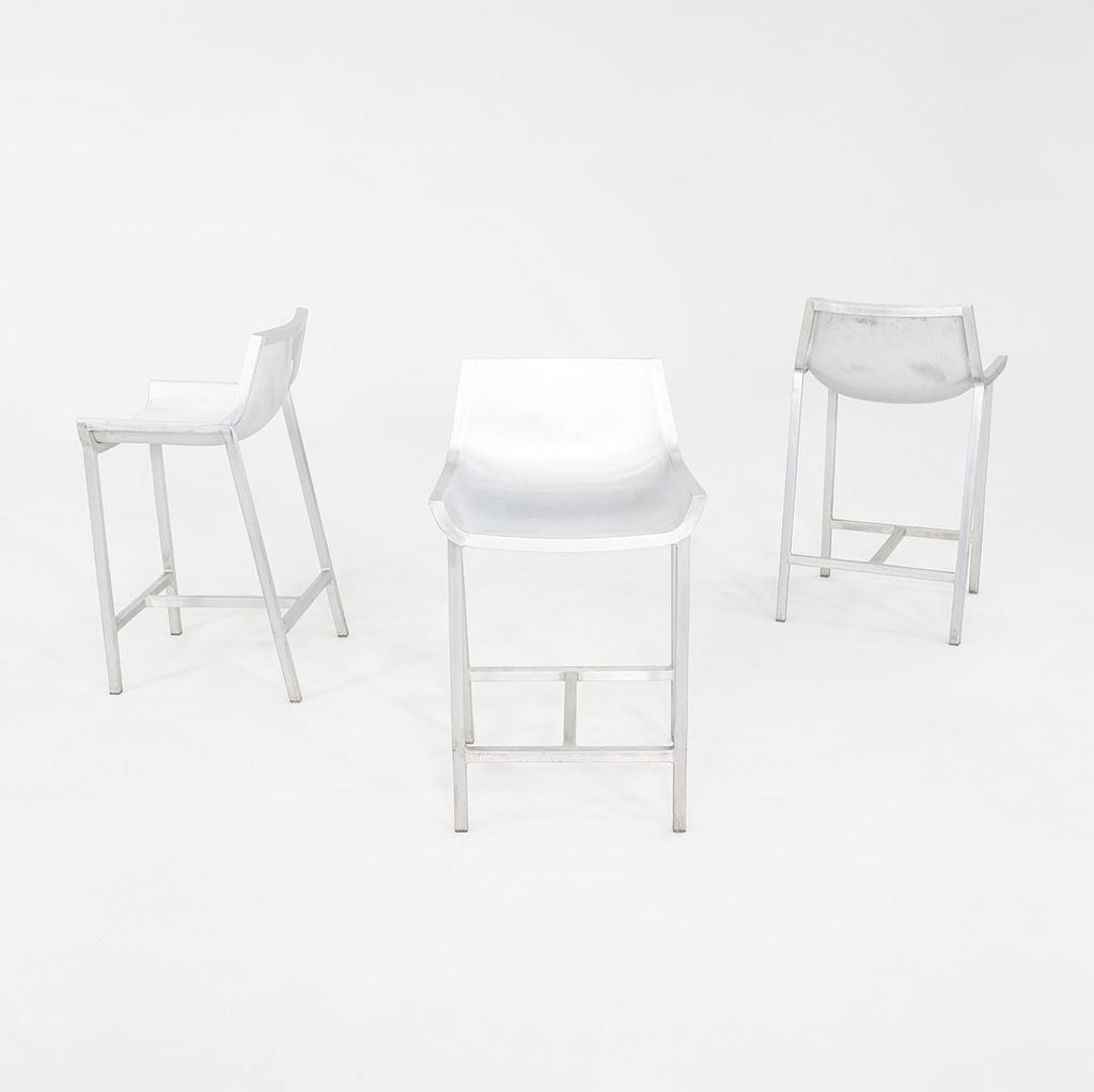 2010s Christophe Pillet for Emeco Sezz Counter Stool in Brushed Aluminum 23x Available