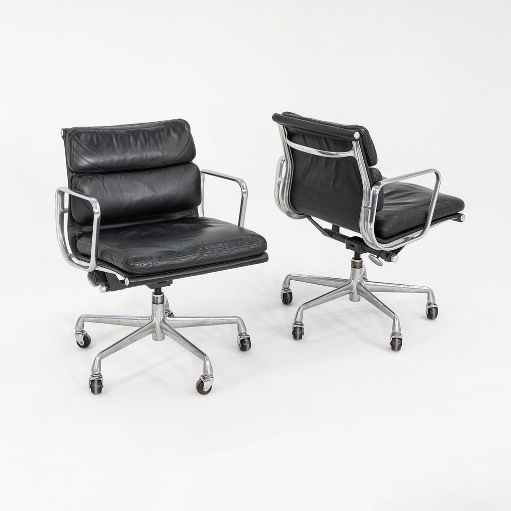 1992 Herman Miller Eames Soft Pad Management Desk Chair Black Leather 4x Avail