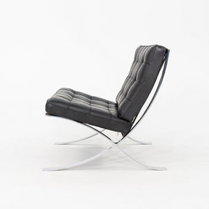 2010s Mies van der Rohe for Knoll Barcelona Lounge Chair Black Leather & Chrome