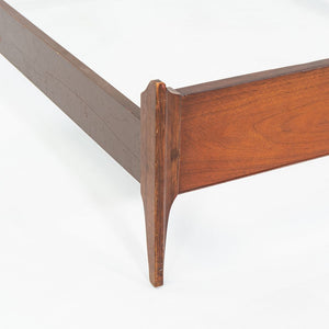 1959 Thomasville American Black Walnut Modern Full Size Headboard / Bed Frame