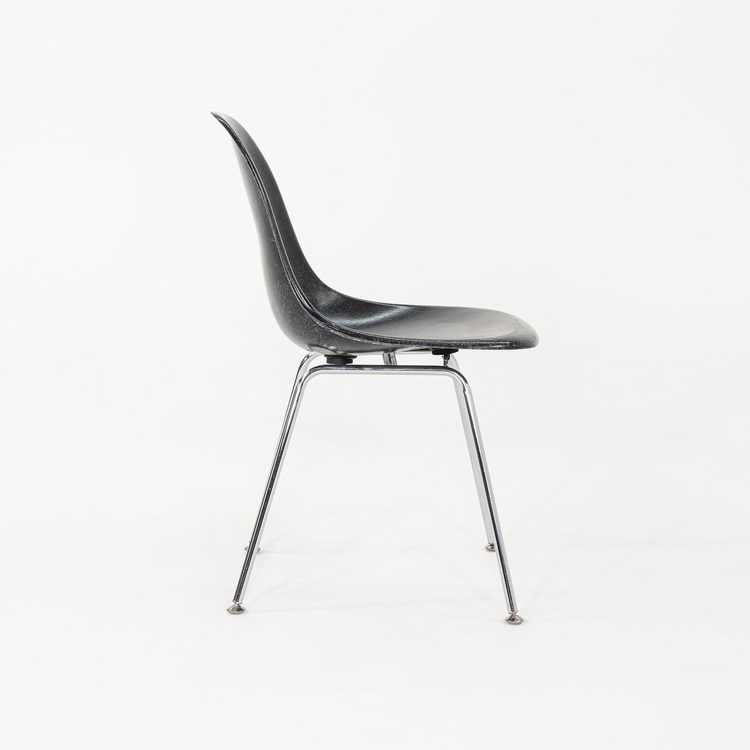 2019 Set of Six Eames Modernica Fiberglass DSX Dining Side Chairs in Black