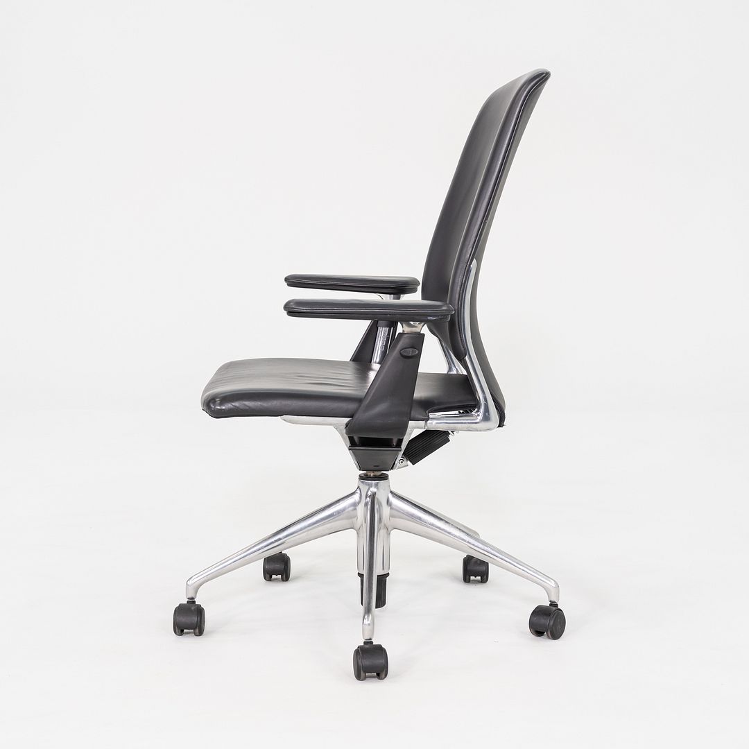 2011 Alberto Meda for Vitra Meda Desk Chair w/ Black Leather Upholstery 6x Avail