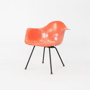 C. 1953 Pair of Herman Miller Eames Zenith MAX Fiberglass Arm Shell Chairs Red