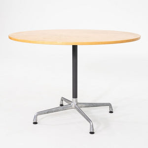 1999 Herman Miller Eames Aluminum Group Cafe / Dining Table with Wood Top 42"