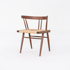 SOLD 2014 Set of Six Mira Nakashima Grass Seated Dining Chairs in Black Walnut