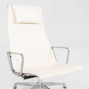 2009 Herman Miller Eames Aluminum Group Lounge Chair with 2101 Ivory Leather