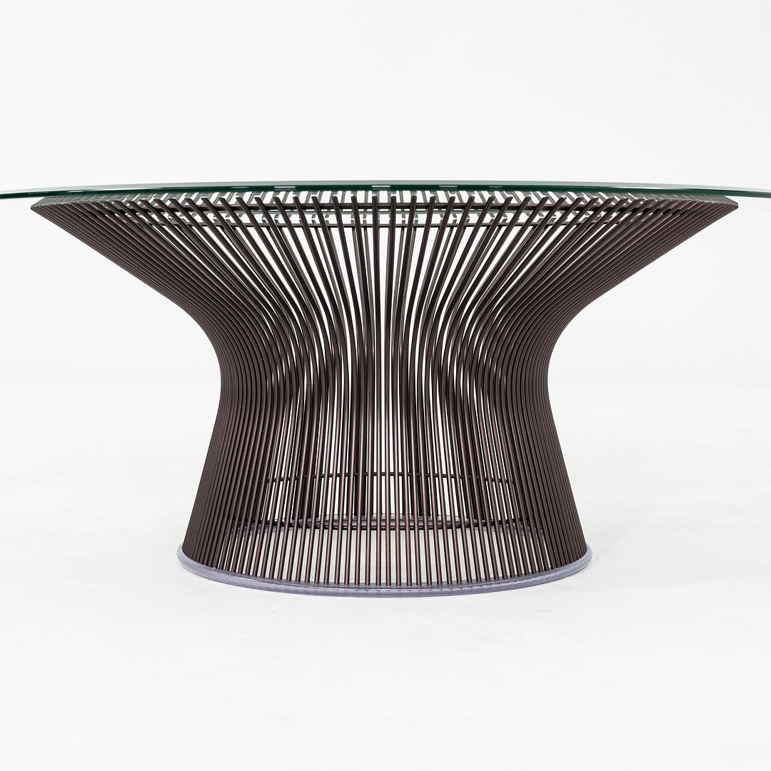 SOLD 2018 Warren Platner for Knoll Coffee Table with 36"Glass Top and Bronze Base