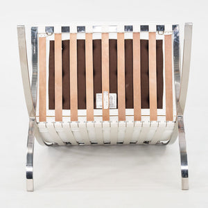 2005 Mies van der Rohe for Knoll Stainless Barcelona Lounge Chair with Ottoman