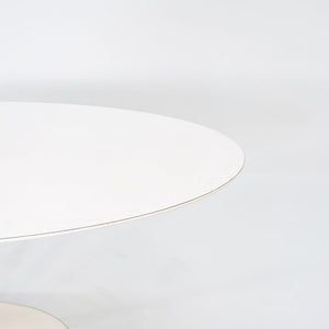 1960s Eero Saarinen for Knoll 78x48 inch Oval Tulip Dining Table in White Laminate