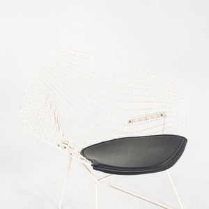 1960s Harry Bertoia for Knoll Diamond Lounge Chair w/ Black Leather Seat Cushion
