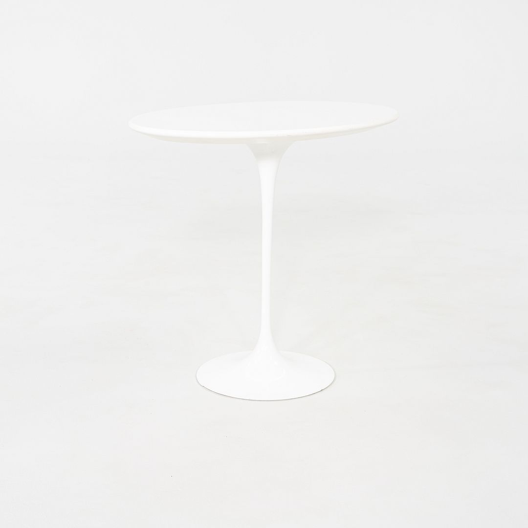 2000s Eero Saarinen for Knoll Tulip End Table with Oval Laminate Tops 2x Avail