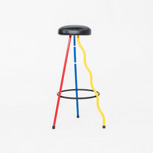 1980s Duplex Bar Stool byJavier Mariscal & Pepe Cortes for BD Barcelona w/ Vinyl