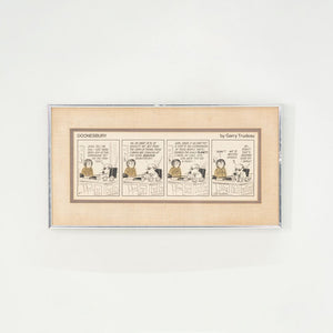SOLD 1976 Original Framed Double Matted Doonesbury Cartoon by Garry Trudeau, April 07