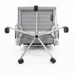 2010s Eames Aluminum Group Management Desk Chair by Ray and Charles Eames for Herman Miller in Grey Leather
