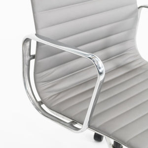 2010s Eames Aluminum Group Management Desk Chair by Ray and Charles Eames for Herman Miller in Grey Leather
