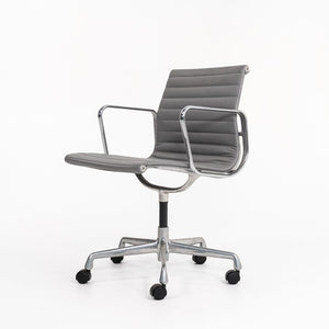 2010s Eames Aluminum Group Management Desk Chair by Ray and Charles Eames for Herman Miller in Grey Leather