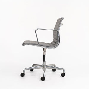 2010s Eames Aluminum Group Management Desk Chair by Ray and Charles Eames for Herman Miller in Grey Leather
