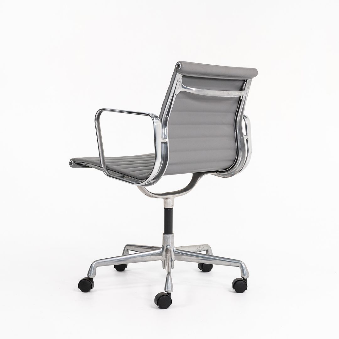 2010s Eames Aluminum Group Management Desk Chair by Ray and Charles Eames for Herman Miller in Grey Leather