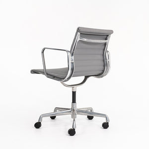 2010s Eames Aluminum Group Management Desk Chair by Ray and Charles Eames for Herman Miller in Grey Leather
