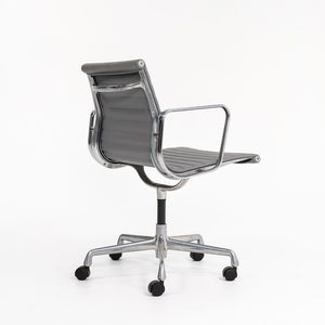 2010s Eames Aluminum Group Management Desk Chair by Ray and Charles Eames for Herman Miller in Grey Leather