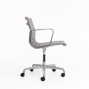 2010s Eames Aluminum Group Management Desk Chair by Ray and Charles Eames for Herman Miller in Grey Leather