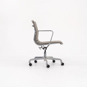 SOLD 2010s Herman Miller Eames Aluminum Group Management Desk Chair in Greige leather