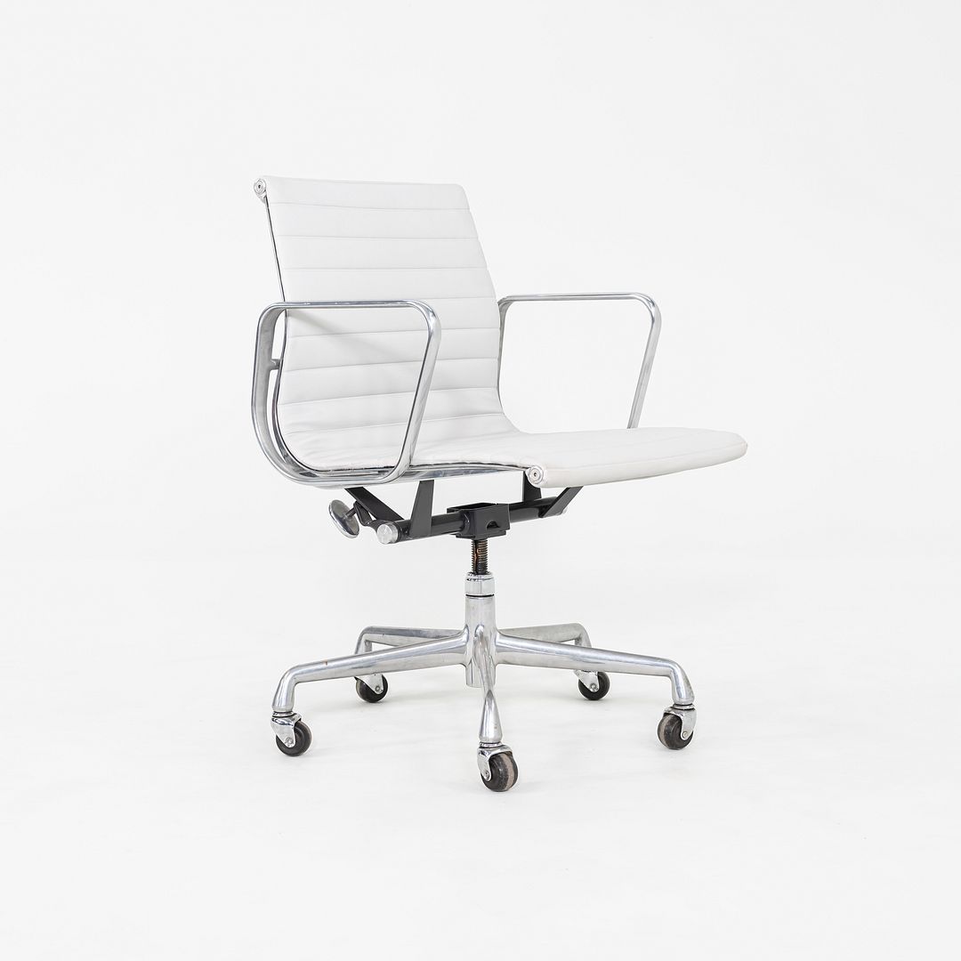 2010s Herman Miller Eames Aluminum Group Management Desk Chair in Grey Naugahyde