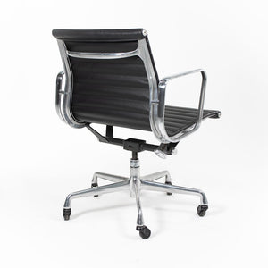 2010s Herman Miller Eames Aluminum Group Management Desk Chair Black Leather 6x Available
