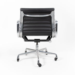 2010s Herman Miller Eames Aluminum Group Management Desk Chair Black Leather 6x Available