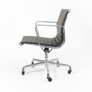 2010s Herman Miller Eames Aluminum Group Management Desk Chair Black Leather 6x Available