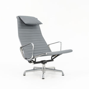 2010s Aluminum Group Lounge Chair, model EA124 by Ray and Charles Eames for Herman Miller in Grey Leather