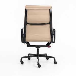 1990s Soft Pad Executive Chair, Model EA219 by Ray and Charles Eames for Herman Miller in Tan Leather with Dark Frame