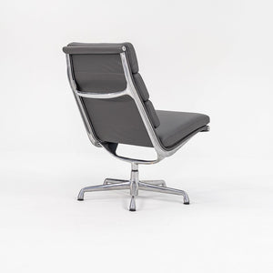 1990s Eames Soft Pad Lounge Chair and Ottoman, Models EA214 and EA223 by Charles and Ray Eames for Herman Miller in MINT Grey Leather