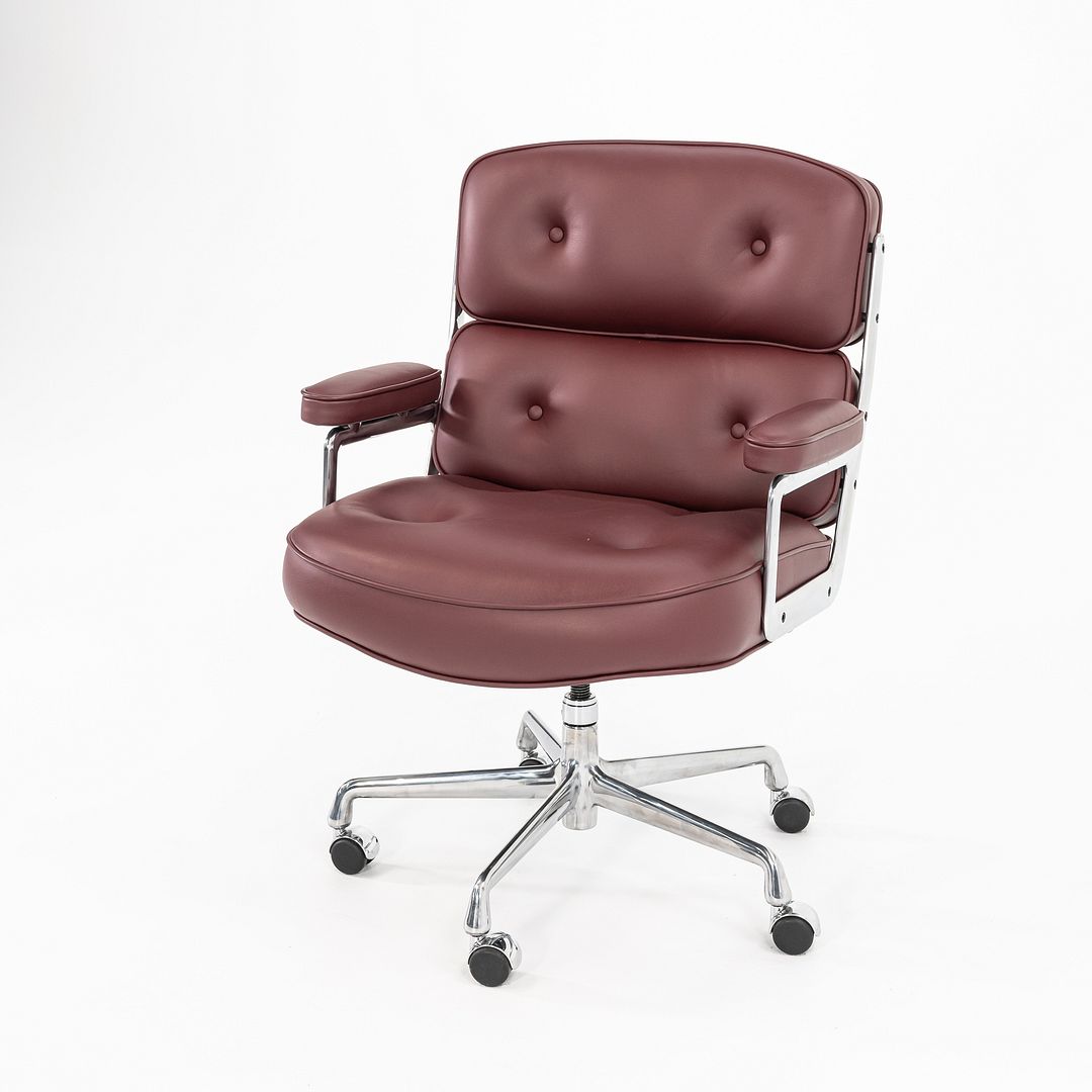 SOLD 2022 Time Life Executive Chair, Model ES204 by Charles and Ray Eames for Herman Miller in Burgundy Leather