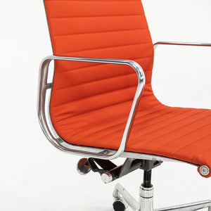2010s Aluminum Group Management Chair by Charles and Ray Eames for Herman Miller in Coral Leatherette