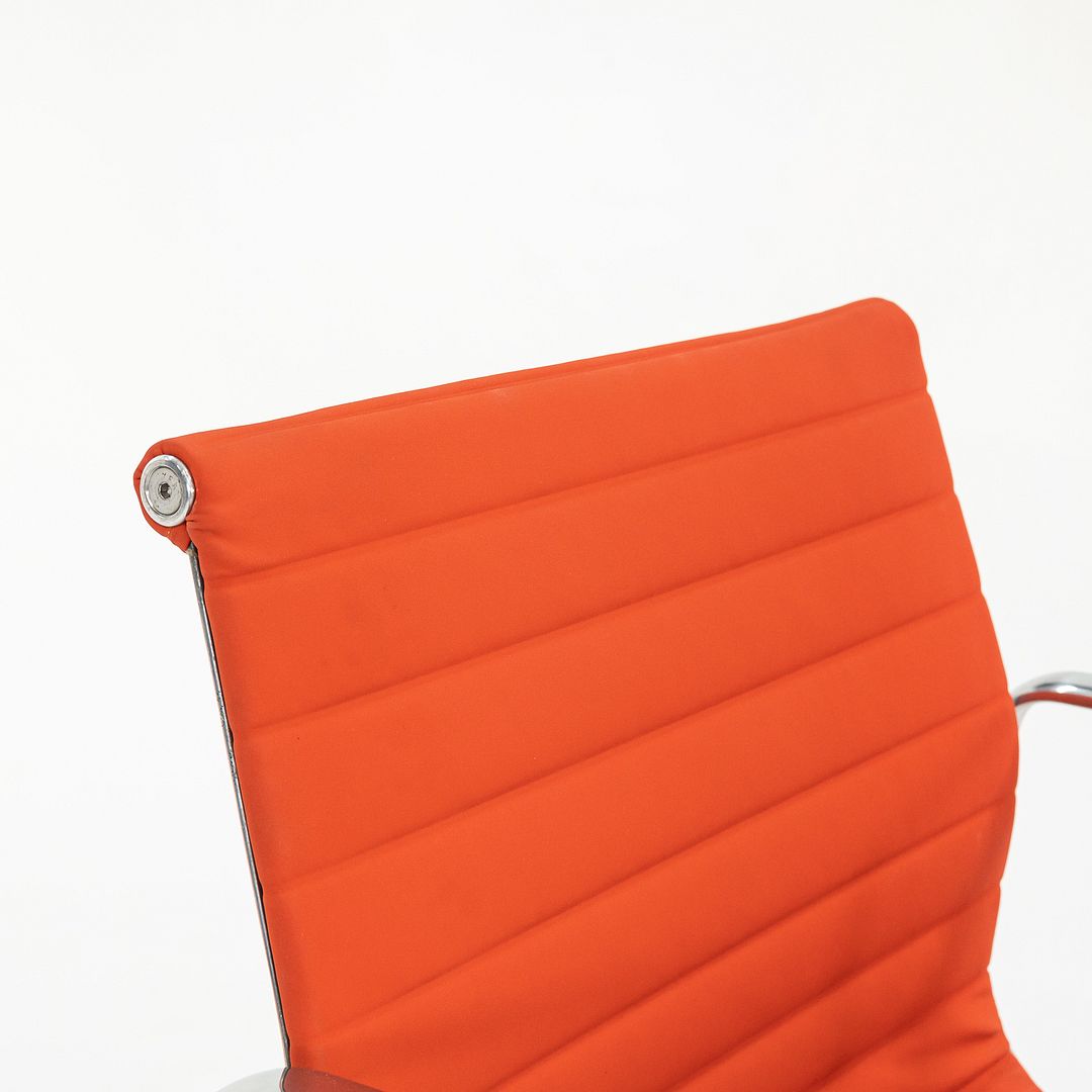 2010s Aluminum Group Management Chair by Charles and Ray Eames for Herman Miller in Coral Leatherette