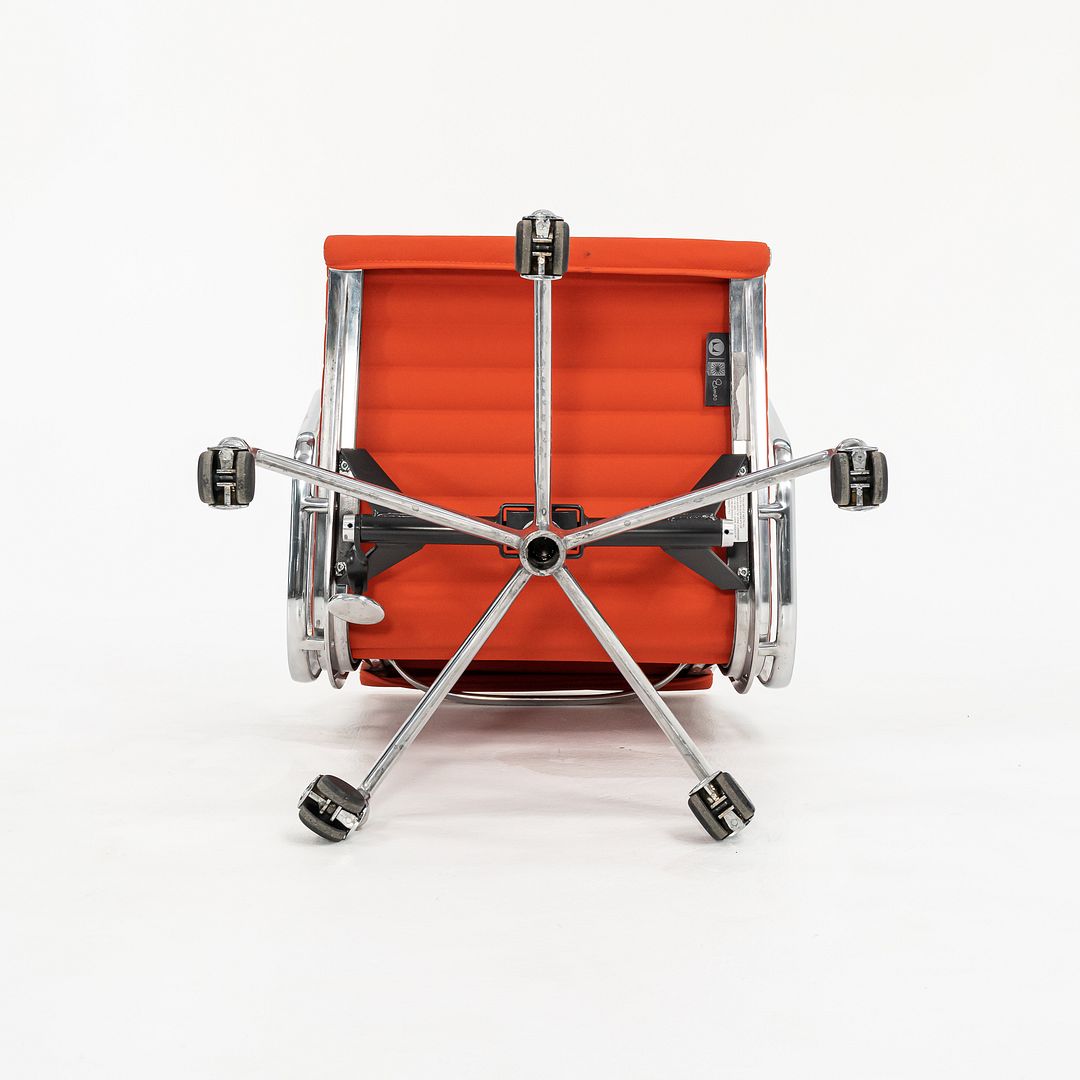 2010s Aluminum Group Management Chair by Charles and Ray Eames for Herman Miller in Coral Leatherette