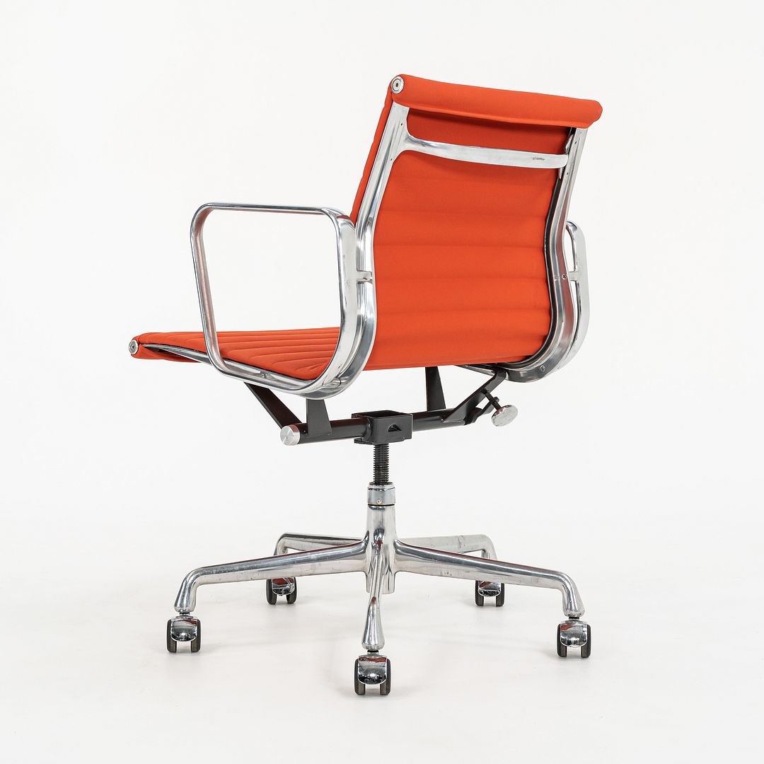 2010s Aluminum Group Management Chair by Charles and Ray Eames for Herman Miller in Coral Leatherette