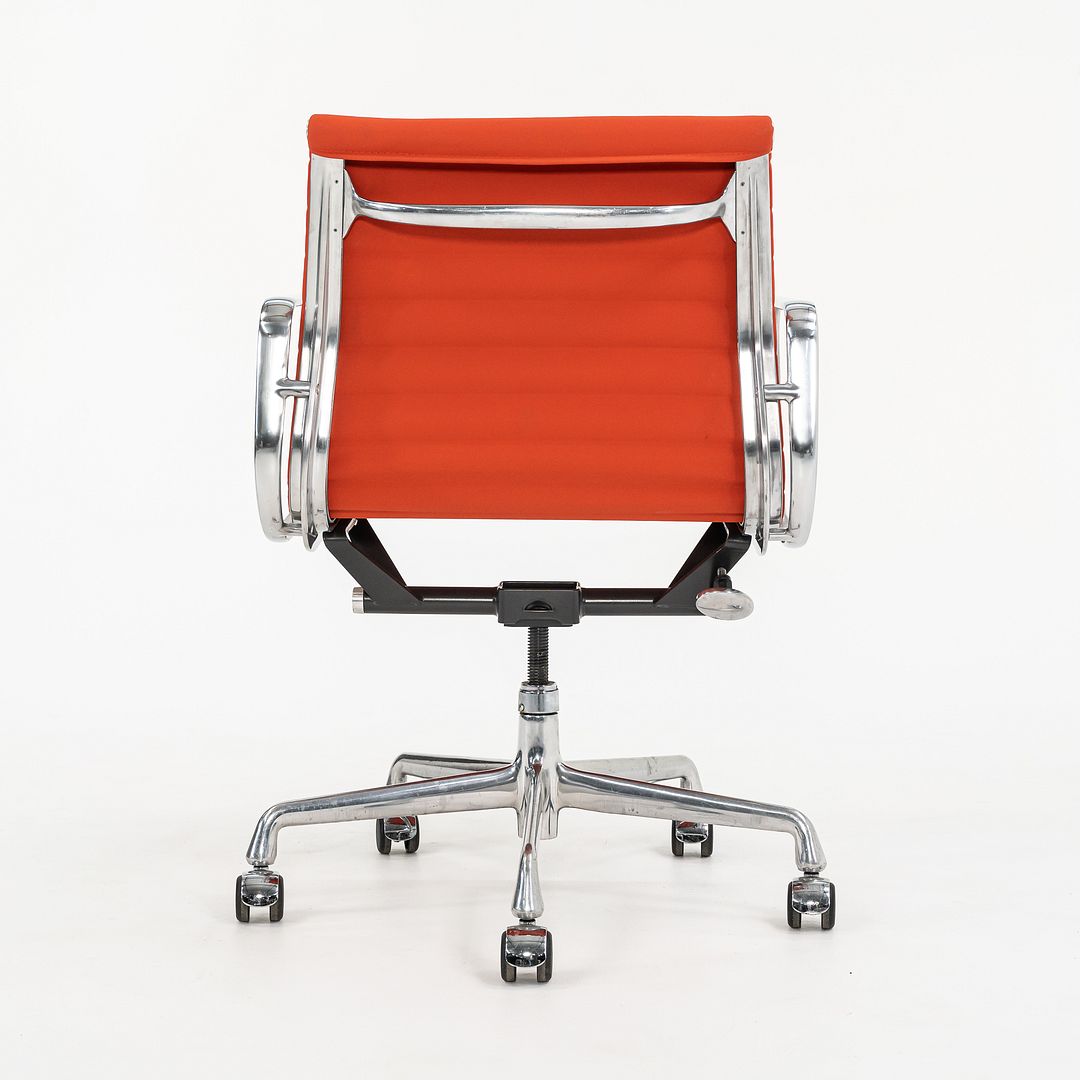 2010s Aluminum Group Management Chair by Charles and Ray Eames for Herman Miller in Coral Leatherette