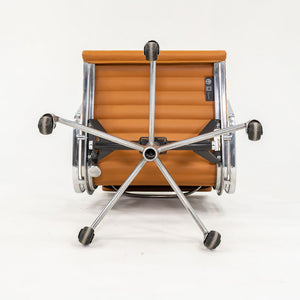 2010s Aluminum Group Management Desk Chair by Charles and Ray Eames for Herman Miller in Cognac Leather