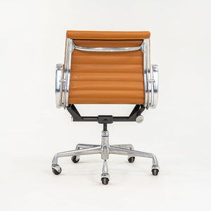 2010s Aluminum Group Management Desk Chair by Charles and Ray Eames for Herman Miller in Cognac Leather