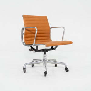 2010s Herman Miller Eames Aluminum Group Management Desk Chair in Cognac Leather