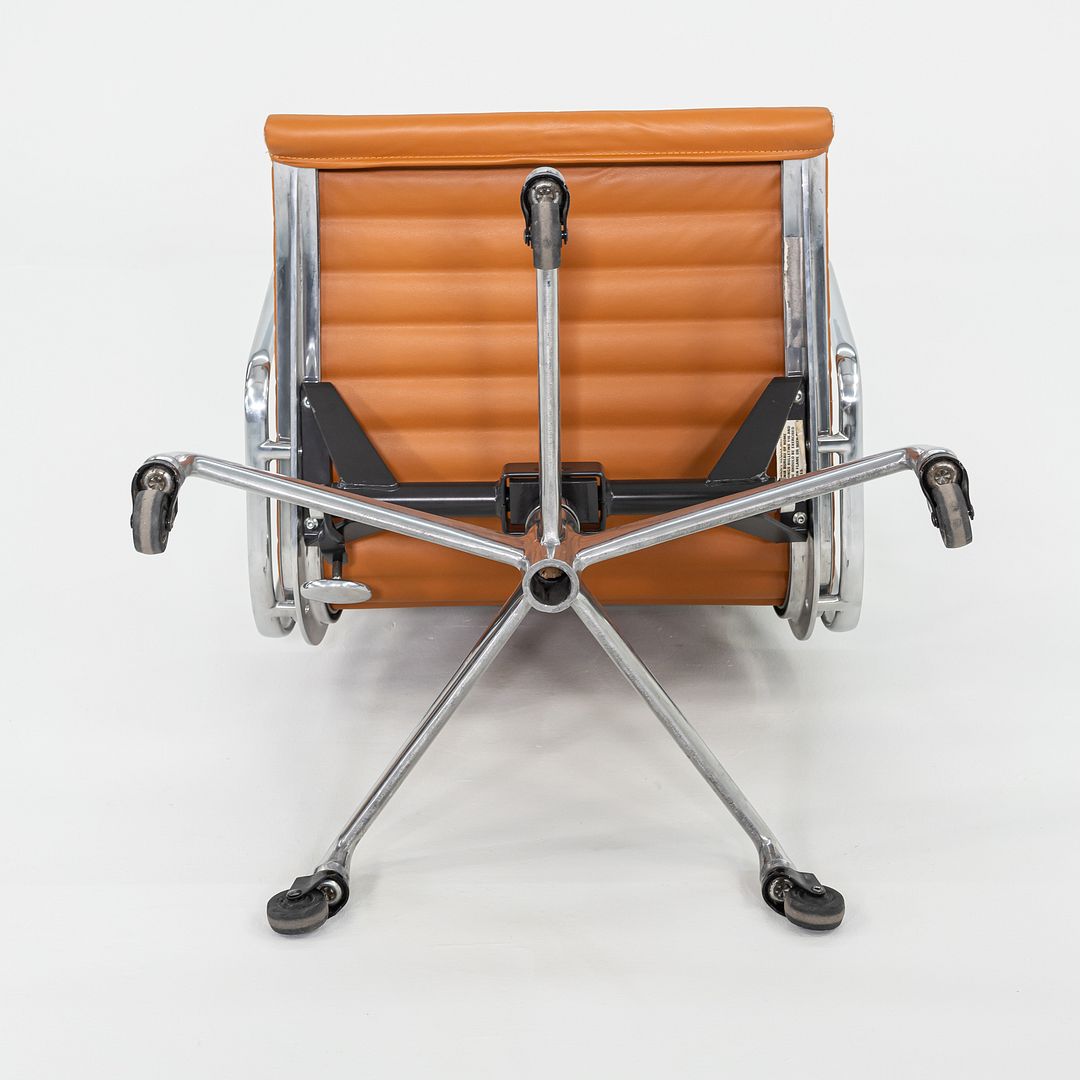 2010s Herman Miller Eames Aluminum Group Management Desk Chair in Cognac Leather