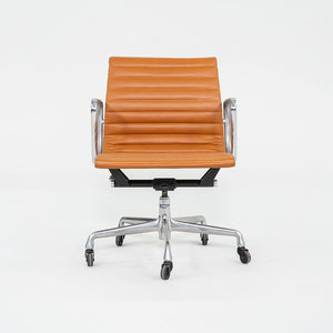 2010s Herman Miller Eames Aluminum Group Management Desk Chair in Cognac Leather
