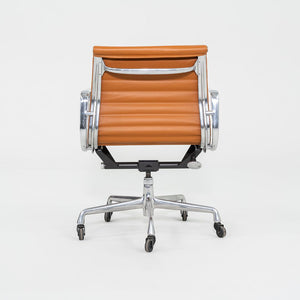 2010s Herman Miller Eames Aluminum Group Management Desk Chair in Cognac Leather