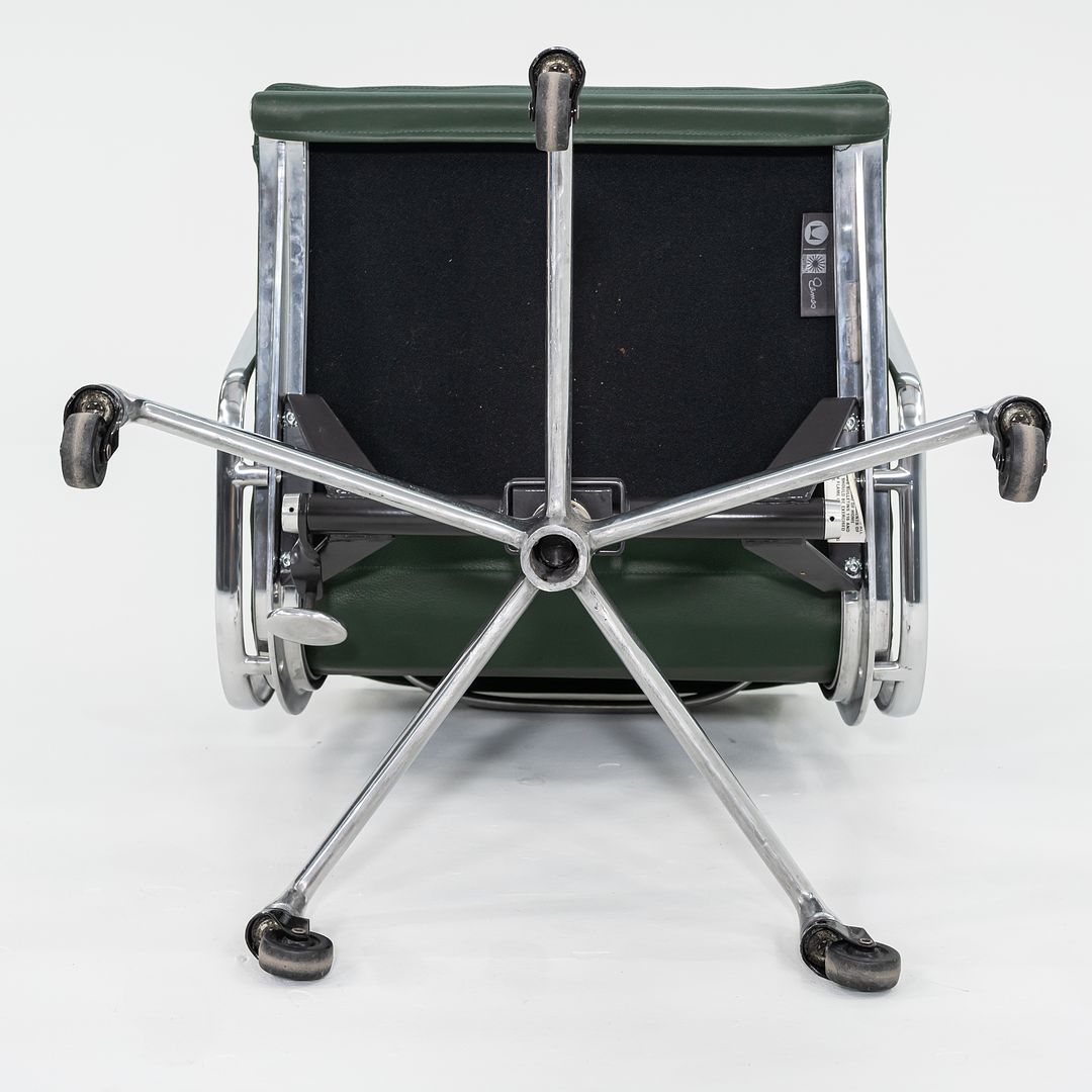 2010s Soft Pad Management Chair, EA435 by Ray and Charles Eames for Herman Miller in Hunter Green Leather