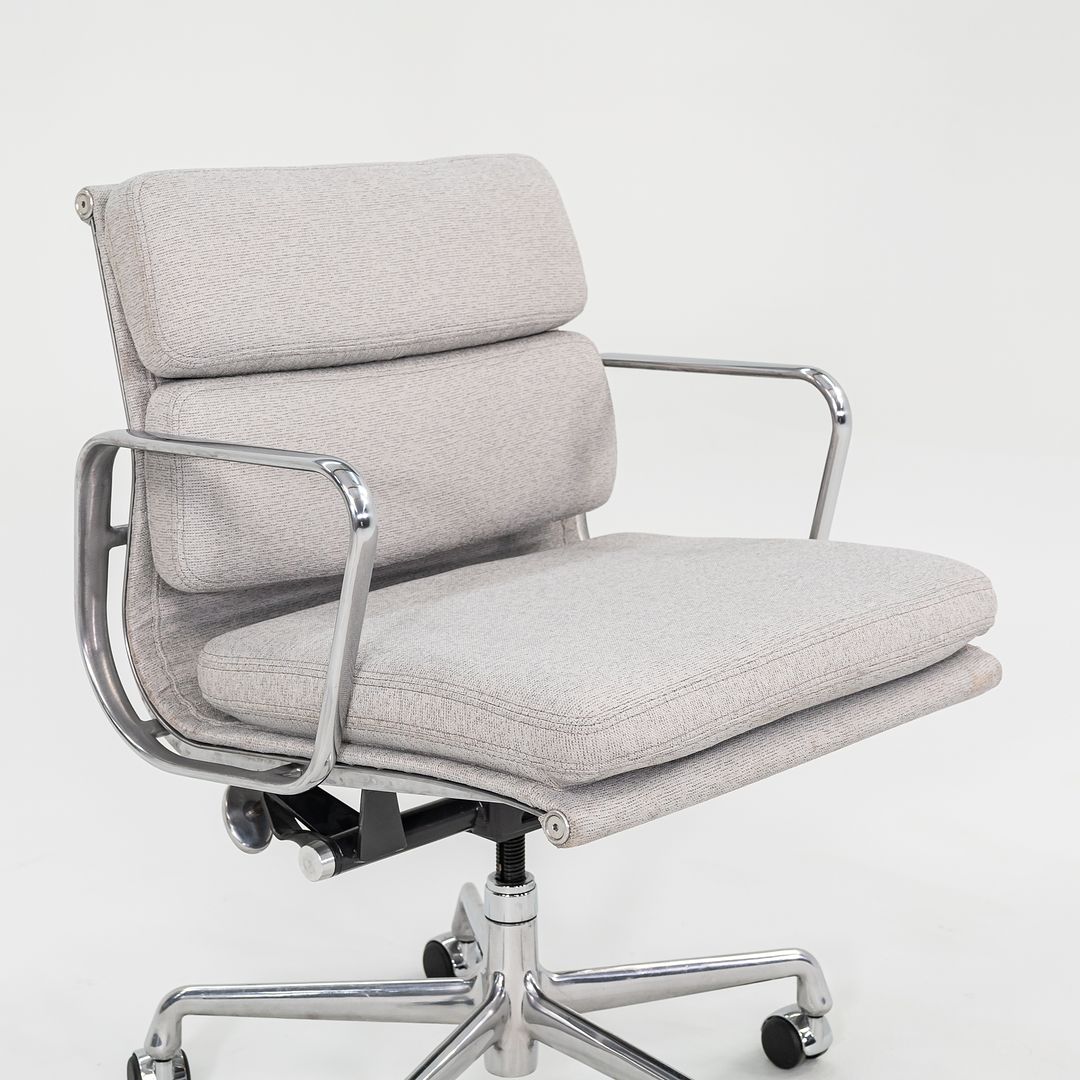 SOLD 2010s Soft Pad Management Desk Chair, EA435 by Ray and Charles Eames for Herman Miller in Grey Fabric